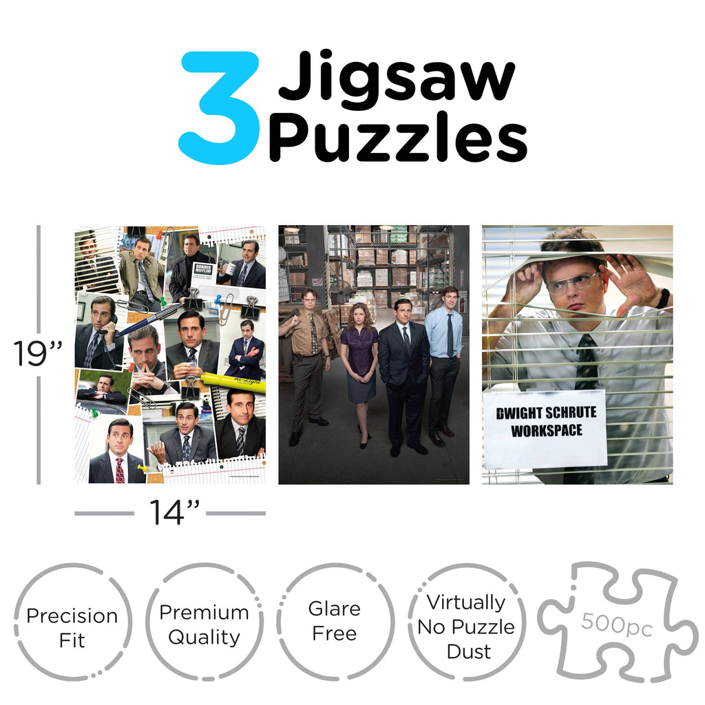 The Office 3 x 500 Piece Jigsaw Puzzle Set
