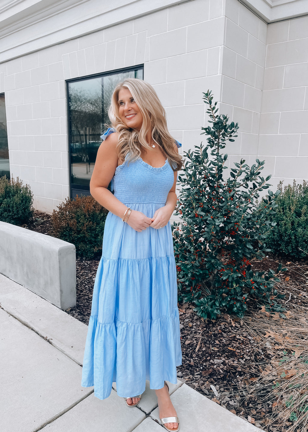 WALK IN THE GARDEN WOVEN MDI DRESS