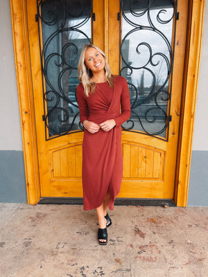 Reflected In You Long Sleeve Midi Dress