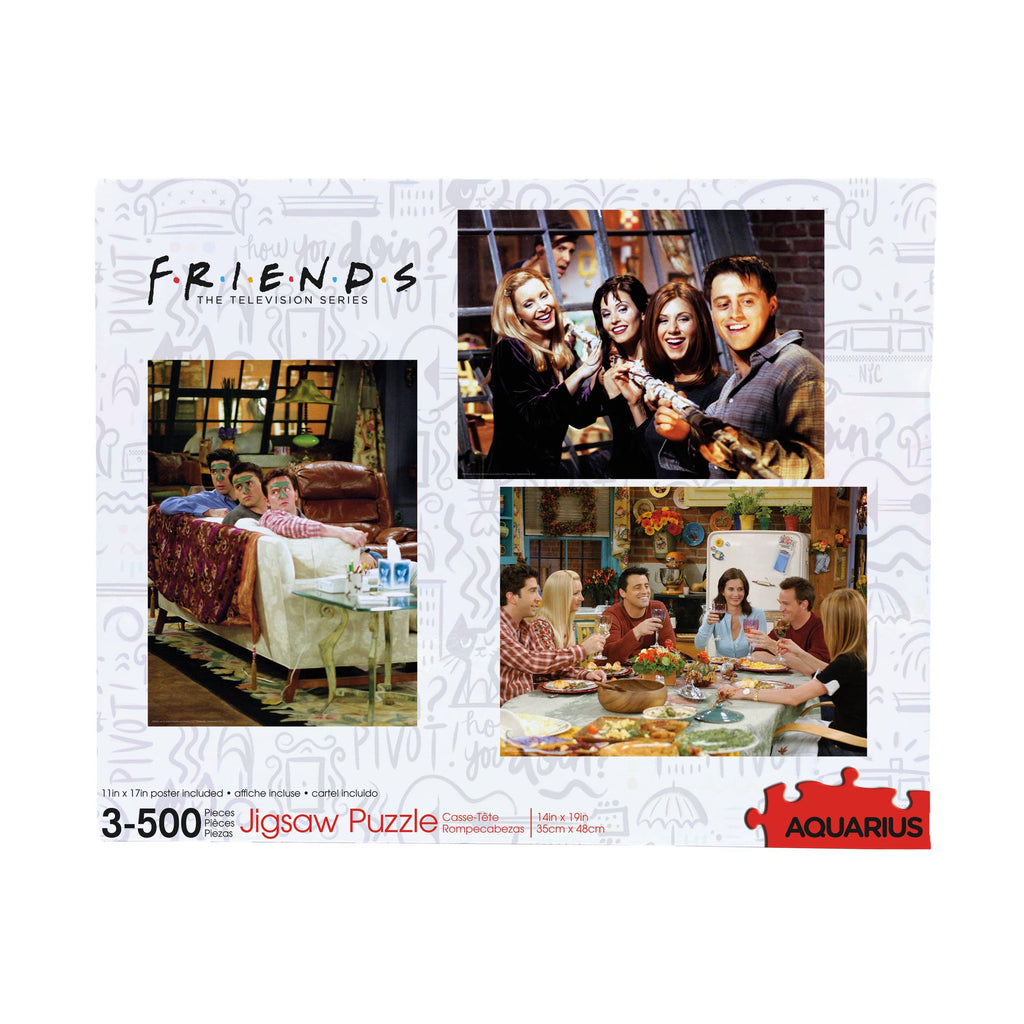 Friends 3 x 500 Piece Jigsaw Puzzle Set
