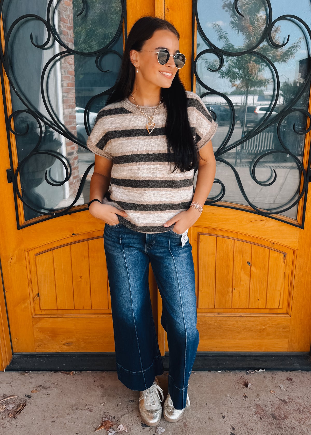 Double Down Tummy Control Wide Leg Jeans