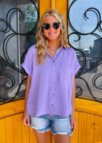 Pretty Poised Button Up Top (S-XL)
