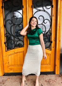 Shimmering Nights Sequin Midi Skirt