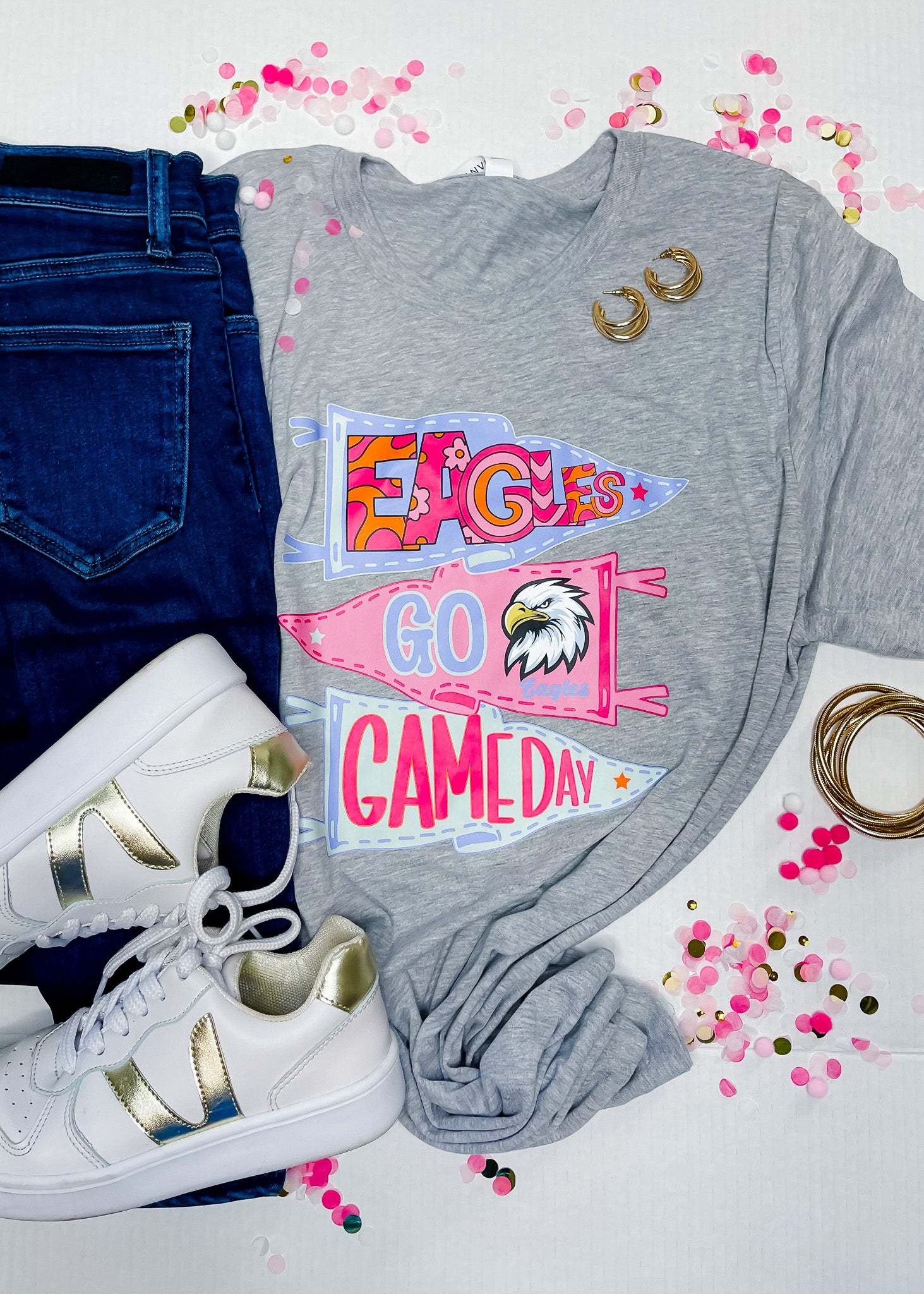 Pennant Flag Mascot Graphic Tee (S-2XL)