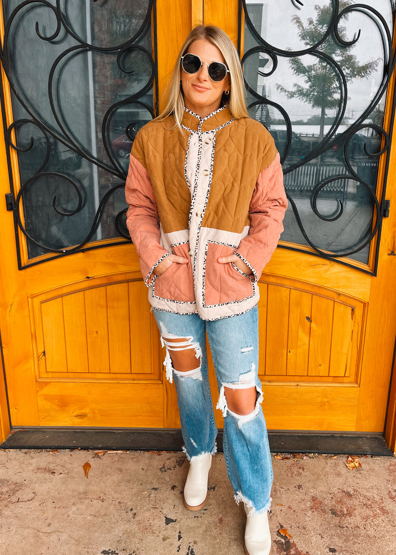 Timely Matter Quilted Button Down Jacket