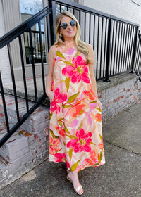 What Can I Say Floral Maxi Dress