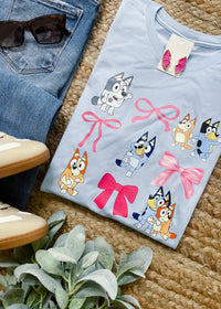 Bluey Bow Grid Graphic Tee (S-2XL)