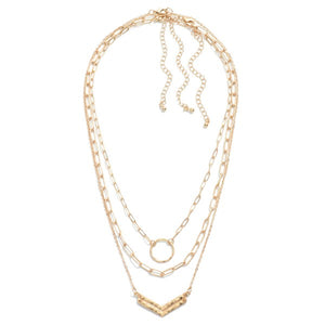 New Transitions Gold Layered Necklace