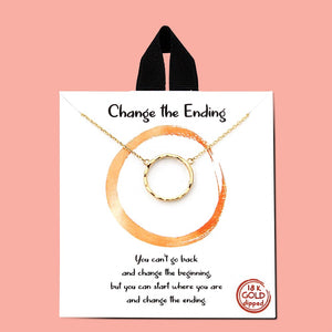 Come Around To You Dainty Gold Circle Necklace