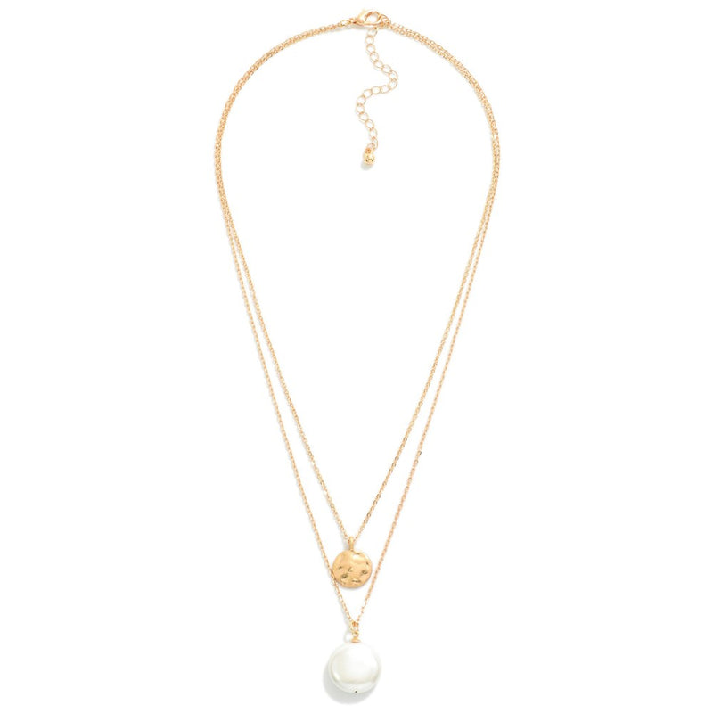 Dainty Gold and Pearl Necklace