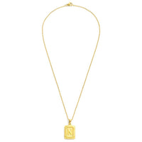 Gold Initial Chain Link Necklace