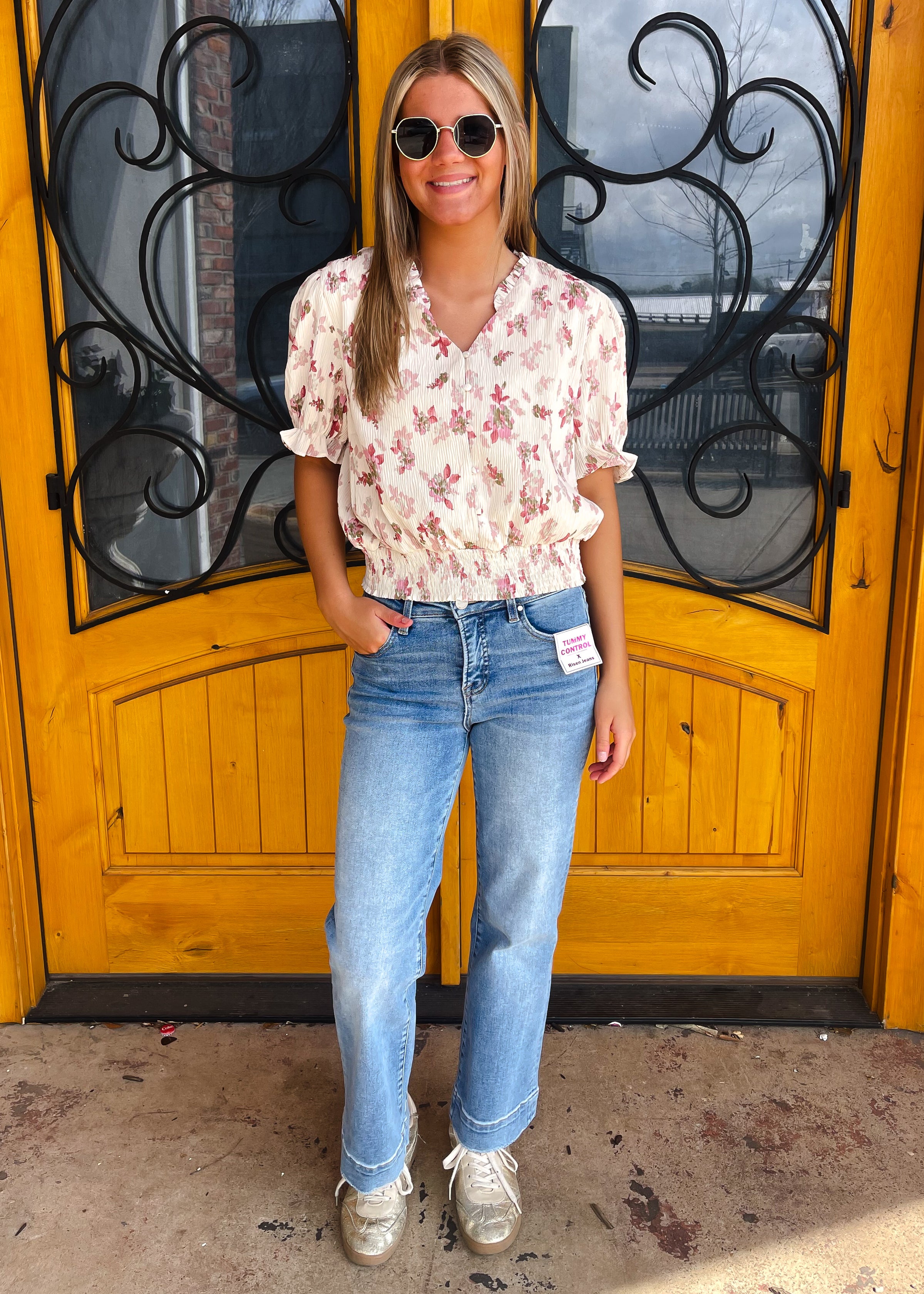Blushing Meadow Smock Top