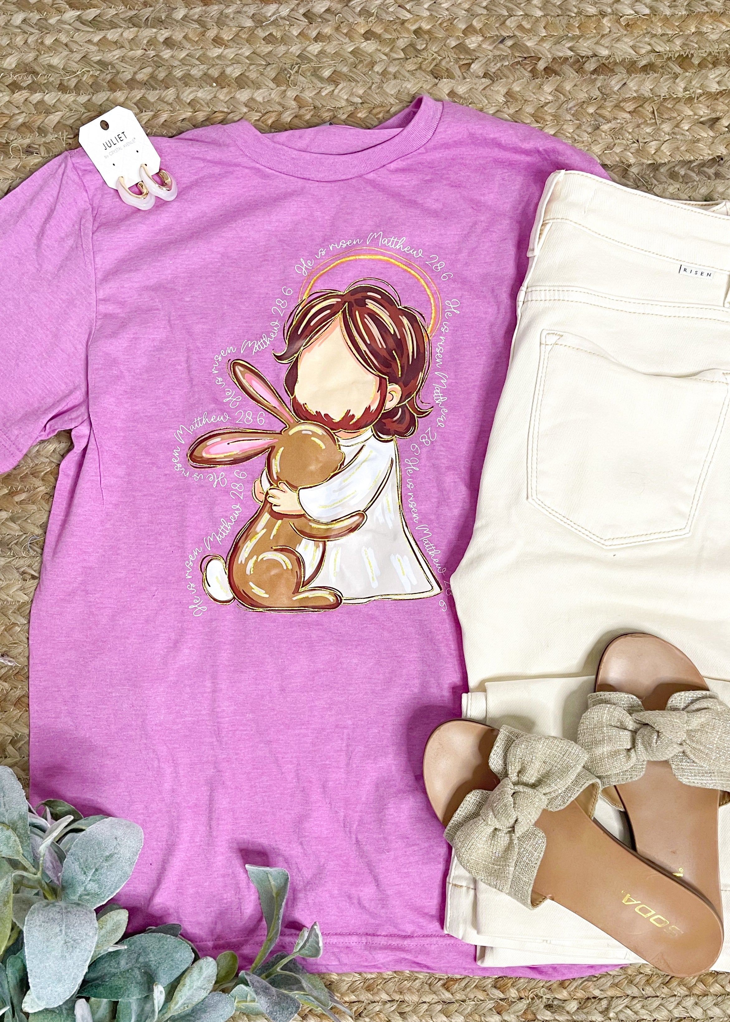 He Is Risen Matthew 28:6 Graphic Tee (S-2XL)