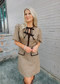Higher Standards Tweed Mini Dress