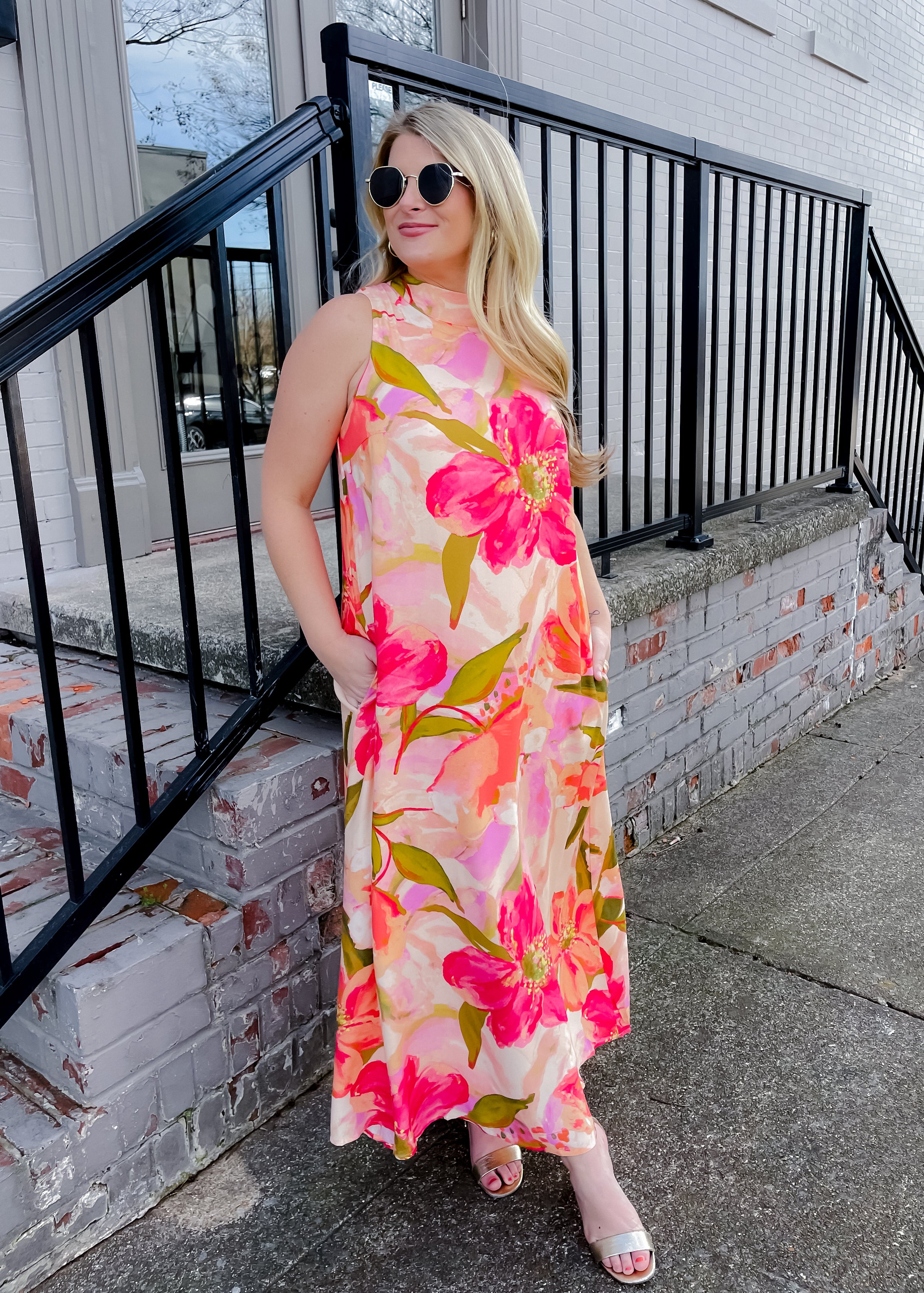 What Can I Say Floral Maxi Dress