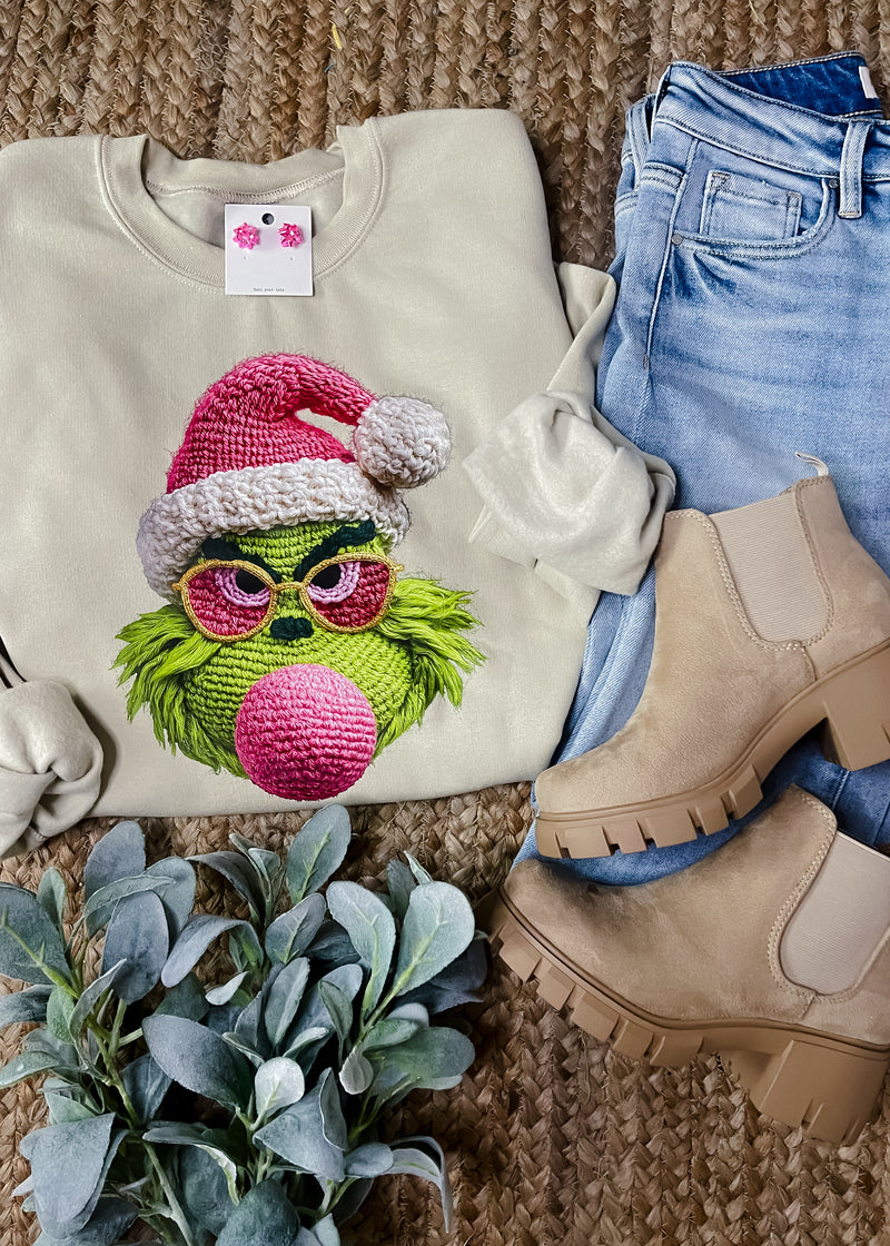 Grinch Faux Yarn Sweatshirt (S-2XL)