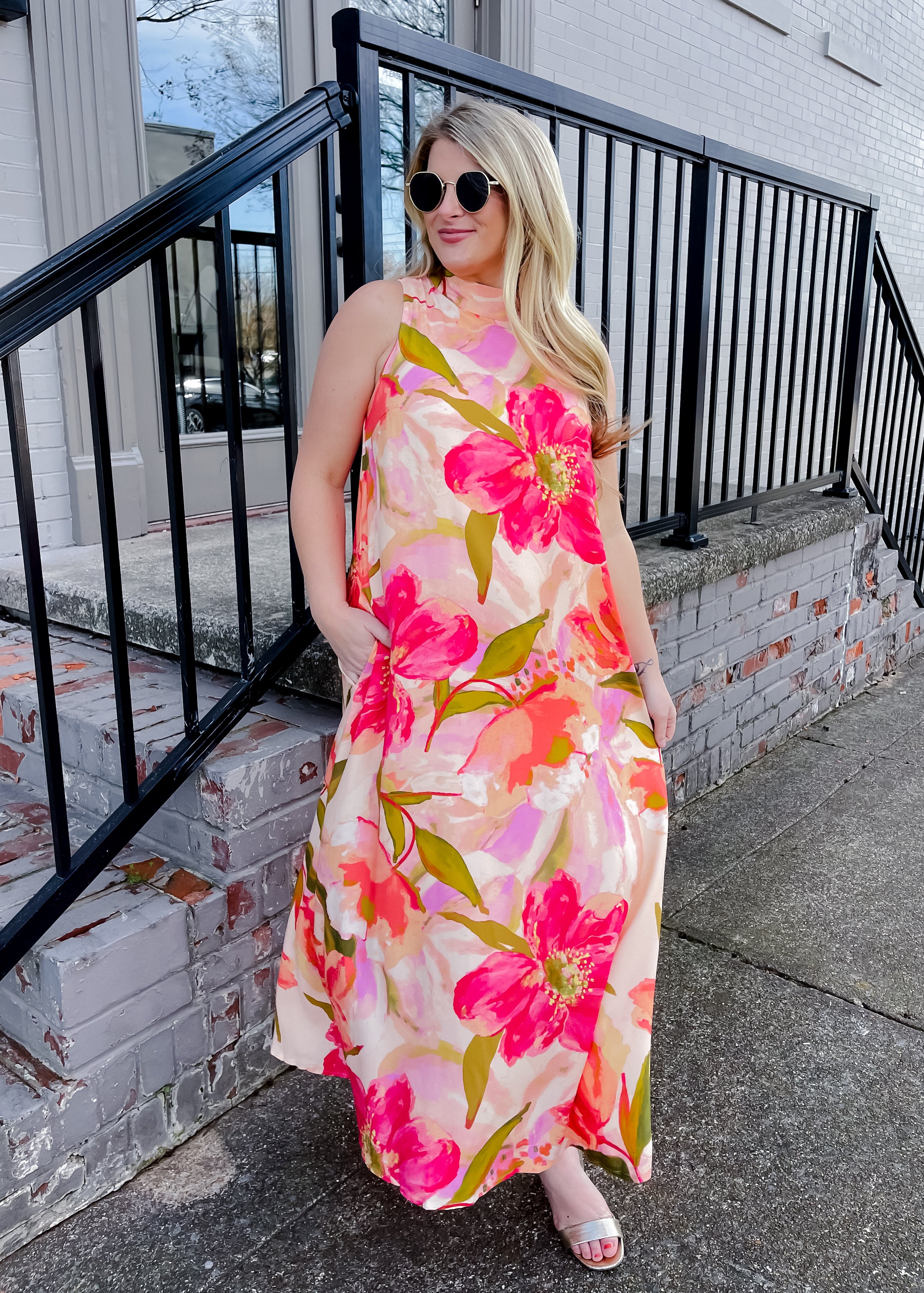 What Can I Say Floral Maxi Dress