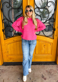 No Place Like Home Mock Neck Fleece Sweater