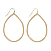 Gold Hammered Teardrop Earrings