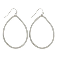 Gold Hammered Teardrop Earrings