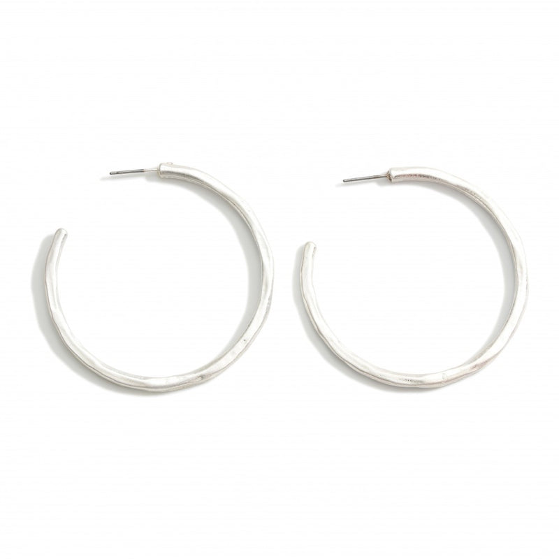 Hammered Metal Hoops