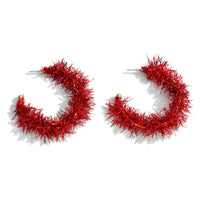 Tinsel Christmas Garland Earrings