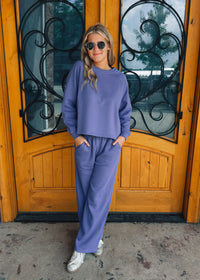 Extra Credit Fleece Long Sleeve Two Piece Set