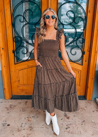 Plaid To Meet You Midi dress