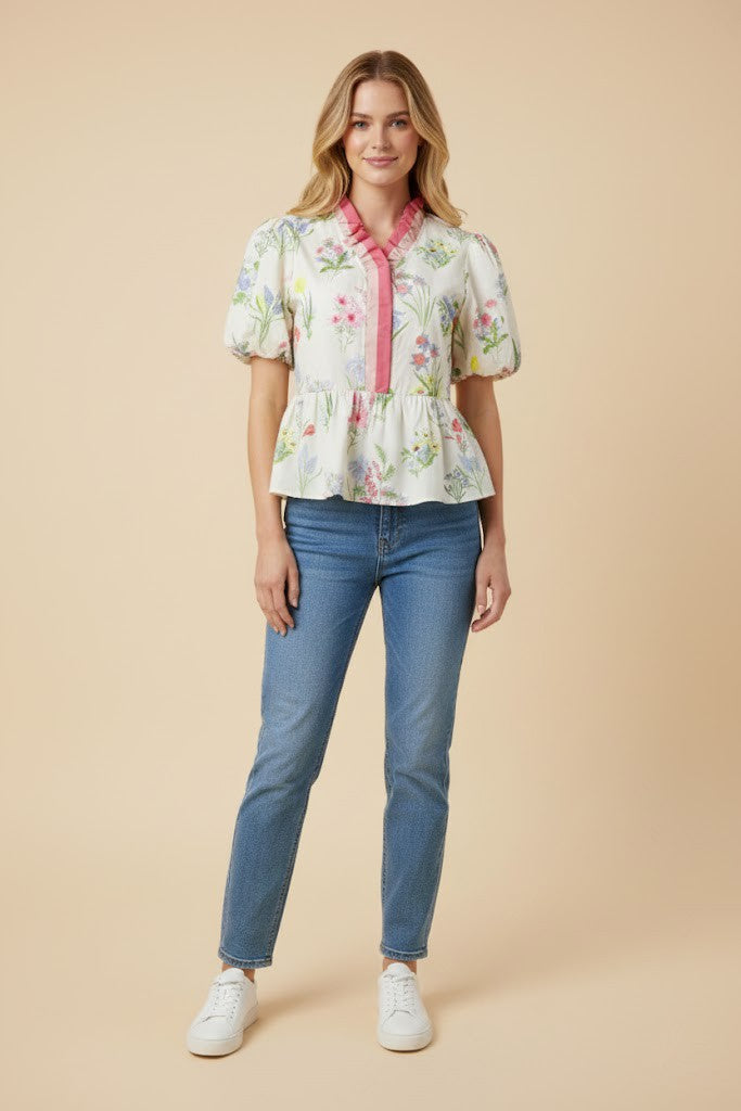 Let's Catch Up Peplum Top