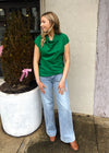 Always On Time Wide Leg Double Button Jeans