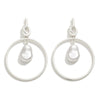 Circular Drop Pearl Earrings