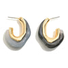 Marbled Resin Hoop Earrings