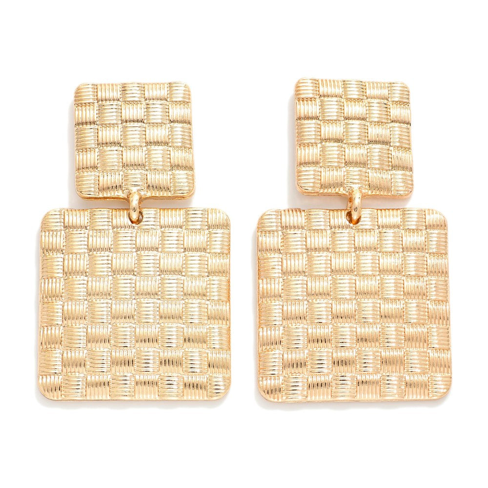 Woven Square Earrings