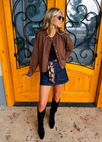 Wild Side Dark Wash Denim Skort