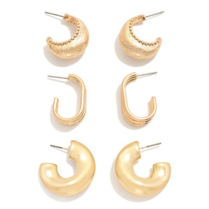 Gold Metal Tone Hoops