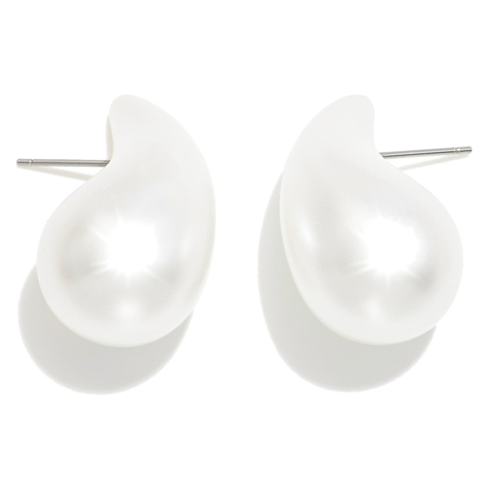 Pearl Post Drop Earrings