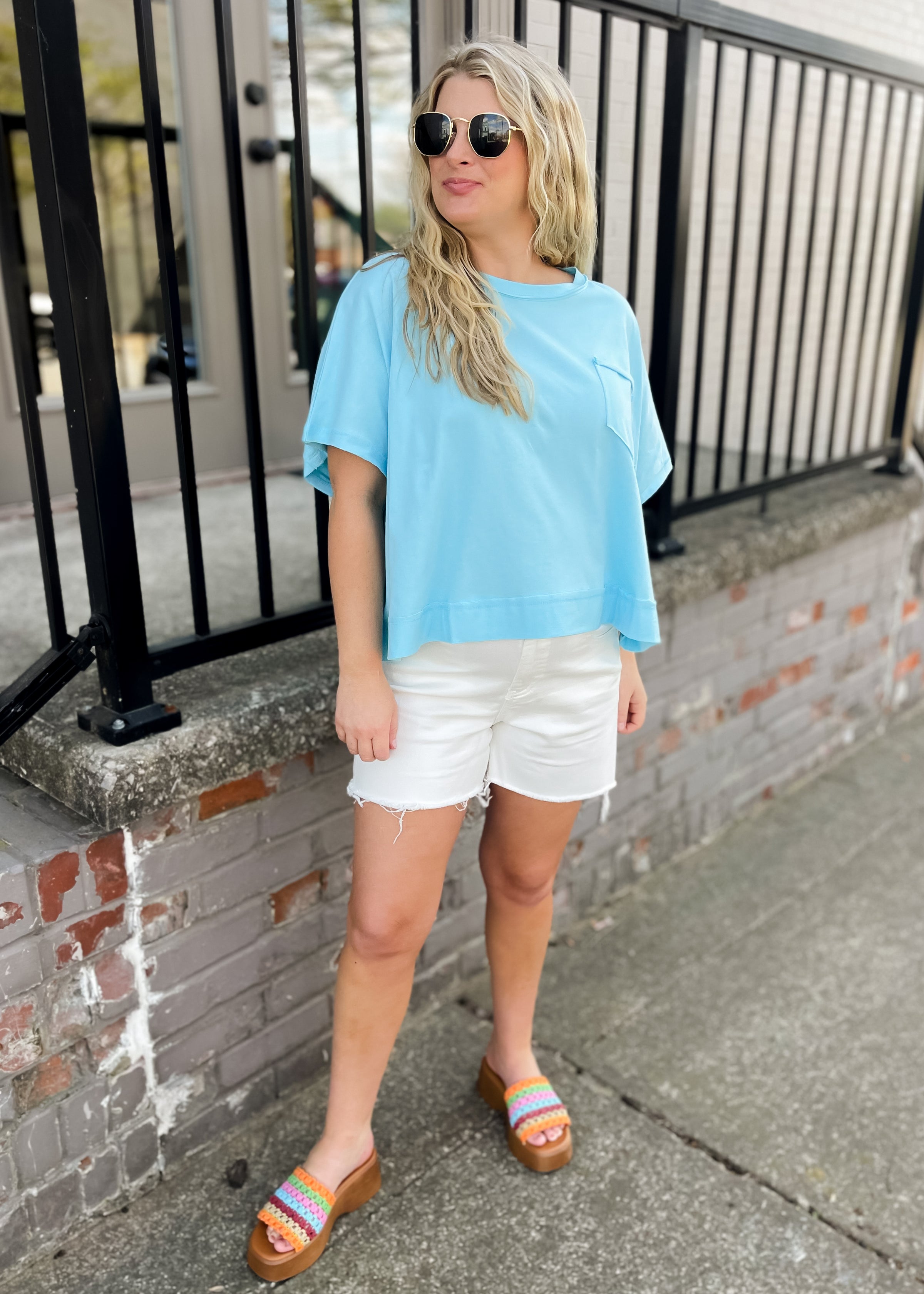 Somewhere Sunny Pocket Tee