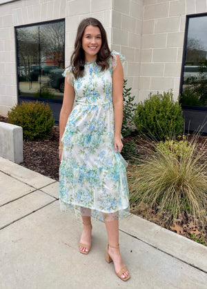 Blooming With Love Midi Dress