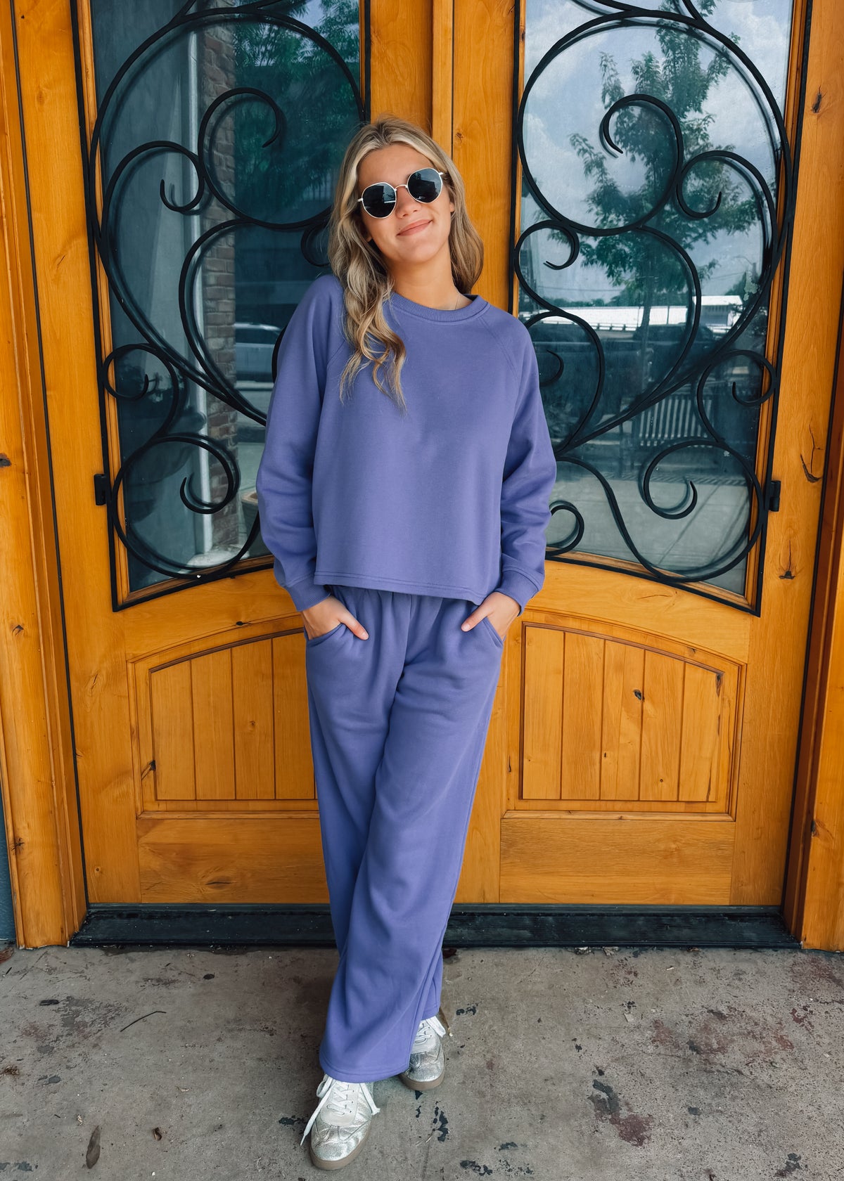 Extra Credit Fleece Long Sleeve Two Piece Set