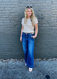 Forever Again Wide Leg Pocket Jeans