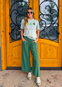 Sweet On You Green Linen Pants