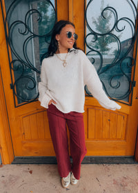 Stay With Me Mock Neck Knit Sweater