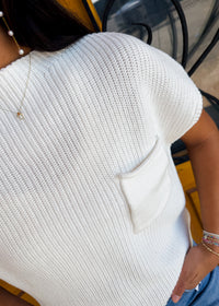 Read Between The Lines Knit Pocket Sweater Top