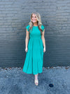 Flirt For Fun Jade Smocked Midi Dress (S-3XL)