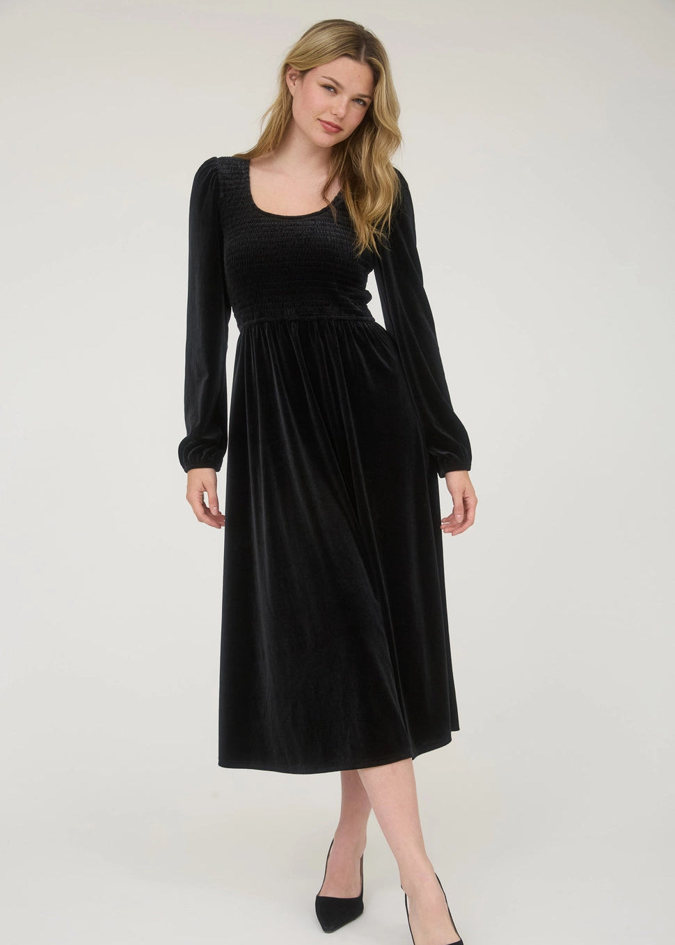 New Traditions Velvet Midi Dress