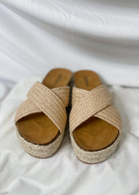 Coastal Serenity Natural Platform Sandals