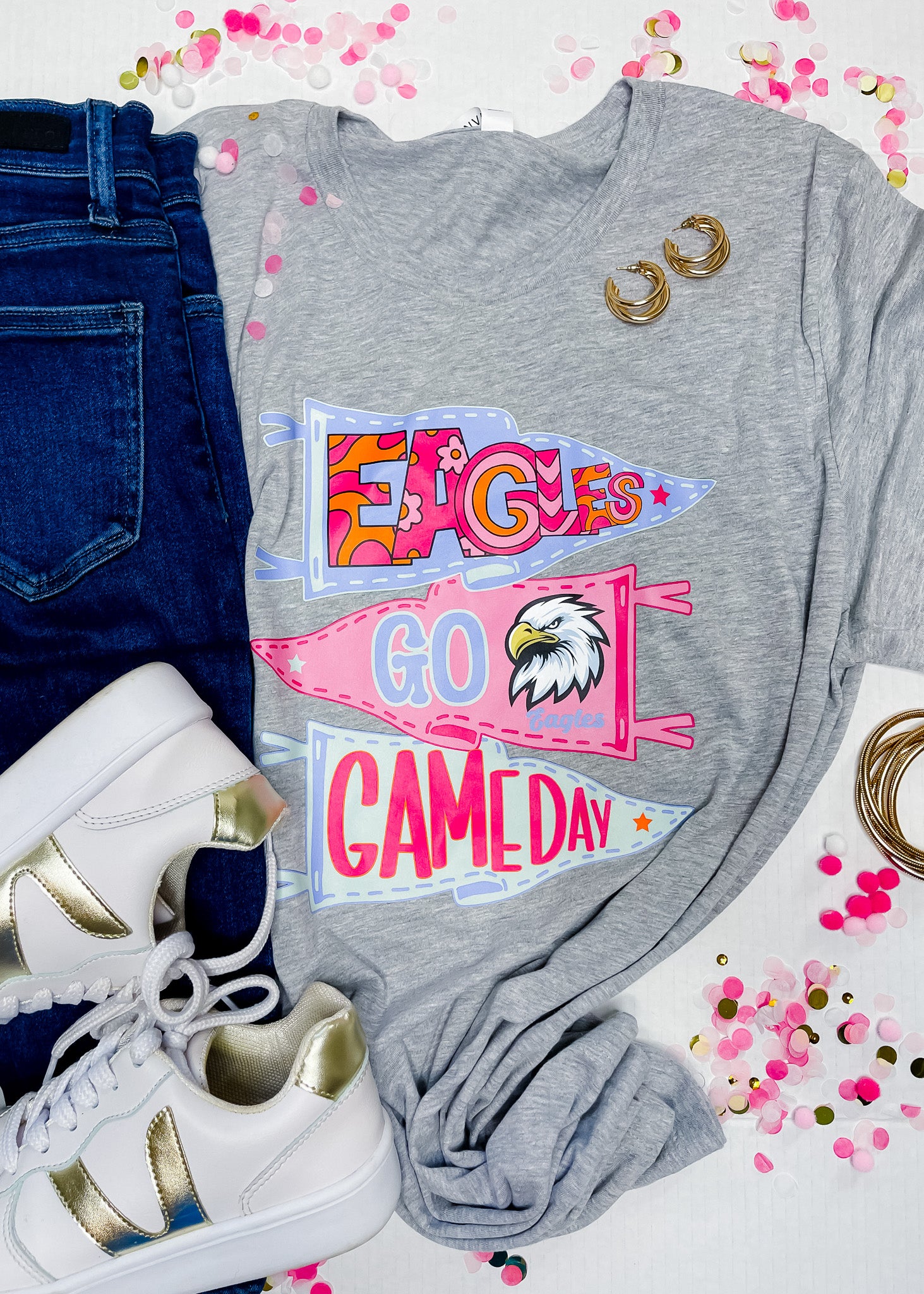 Pennant Flag Mascot Graphic Tee (S-2XL)