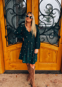 The Way It Flows Embroidered Corduroy Mini Dress