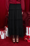 Say It Sweetly Tulle Tiered Midi Skirt