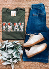PRAY- Faux Floral Embroidered Graphic Tee (S-2XL)